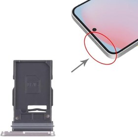 Resim Samsung S24 Fe Uyumlu Sim Tepsisi Sim Kart Yuvası Beyaz - Gümüş 