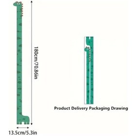 Resim River World Boy Ölçmek İçin Duvar Stickeri Modeli Dinozor 