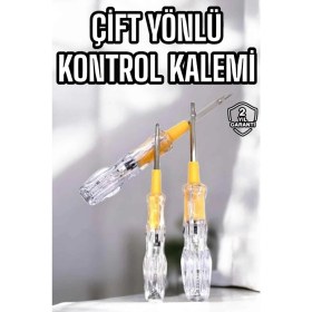 Resim Çift Taraflı Elektrik Kontrol Kalemi Şeffaf Tornavida 
