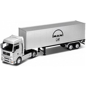 Resim Welly 1:32 Man Tır Oyuncak Tır Oyuncak Dorseli Tır 