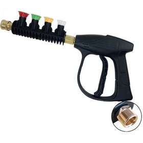 Resim Folinda Ev Kullanıma Yönelik Yüksek Basınçlı Yıkama Silindiri - G3 Alaşım Vücut, 4 Fişli, M22 Dış/15mm İç İğne Bağlantısı 