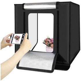 Resim Triline 60x60cm Profesyonel Stüdyo Led Işıklı Ürün Fotoğraf Çadırı 