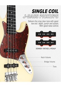 Resim Donner Dpb-510r Jb-style Bas Gitar Vintage White 