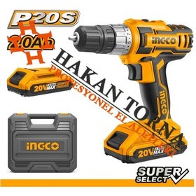 Resim Ingco 20V Lithium-Ion Şarjlı Darbeli Matkap 10Mm Cıdlı200215 (539657776) 