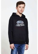 Resim Wrx1 Baskılı Unisex Çocuk Kapüşonlu Siyah Sweatshirt 