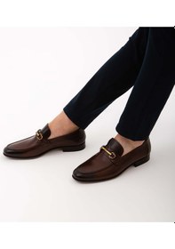 Resim Tamer Tanca Erkek Hakiki Deri Kahverengi Makosen Ayakkabı 16 5959 Erk Ayk Y21 Kahve Kahverengi 