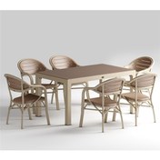 Resim Novussi Beyaz Fildişi Bamboo 6' Lı Bahçe Mobilyası (0019-10-228-04-224584) 