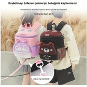 Resim Wangxi Sevimli Tilki Kova Çantası L Kova Çanta 3-7 Yaş Pembe Müzik Dinozoru Hafif Katlanabilir Sırt Çantası Ayarlanabilir Askılar Fermuar Kapatma - Siyah 