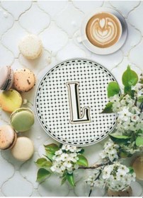 Resim The Mia Emily Pasta Tabağı L Harfli 19 Cm Eml0013 