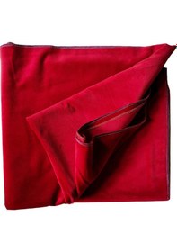Resim Okey Oyun Masa Örtüsü Kadife 140x140 Kırmızı 