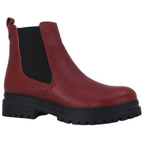 Resim Hobby 26606 Hakiki Deri Kadın Postal Bot Kırmızı 