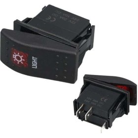 Resim Powermaster Lamba Sembollü Işıklı 3 Pinli On-Off 12-24V Marin Switch 