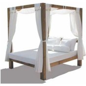 Resim BERZBUĞ LÜKS Sendy Ahşap Bahçe Yatak 140wX180dX180h Şezlong 