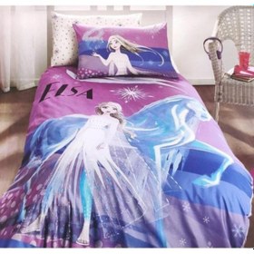 Resim Özdilek Krem Frozen Elsa Snow Queen Nevresim Takımı Tek Kişilik Ranforce 