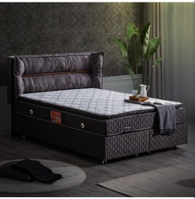 Resim Setaymobilya Baza,Barselona Antrasit Baza + Başlık + Real Pedli Yatak 