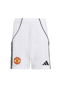 Resim Adidas Çocuk Manchester United 25/26 İç Saha Şortu Çocuk Futbol Şortu Jp3017 Beyaz Beyaz 