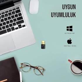 Resim Babilden 300mbps Usb Wifi Alıcı Adaptör Free Driver Masaüstü Bilgisayar Pc ile Uyumlu (W-4) 