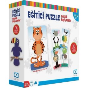 Resim Güzel Hediyem Eğitici Puzzle, Neşeli Hayvanlar 