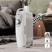 Resim Voltomat Termostatlı 600 W 5 Dilim Elektrikli Radyatör Beyaz 