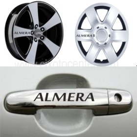 Resim Nissan Almera Kapı Kolu Jant Sticker Yapıştırma 8 Ad Beyaz 
