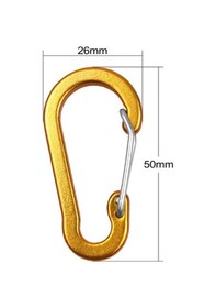 Resim Pazly 10'lu Paket Mini Alüminyum Karabina Kancası - Kamp, Yürüyüş, Sırt Çantası Mor 