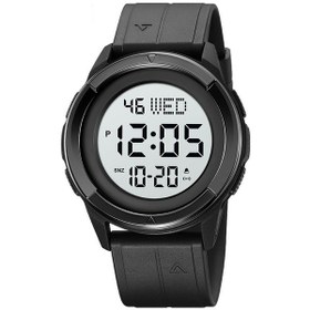 Resim Skmeı 2047 Çok İşlevli Erkek 50m Su Geçirmez Spor Dijital Kol Saati Siyah+beyaz Kahverengi 