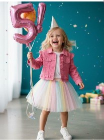 Resim Kız Bebek Cep Detaylı İnce Mevsimlik Ceket-15992 Pembe 