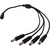 Resim Ayfekam Dc 12V 4 Port Power Jak Jack Çoklayıcı Kablo (4 Erkek/1 Dişi Uç) 