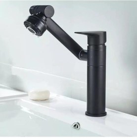 Resim Fleko K11011-c Siyah Akrobat Lavabo Bataryası 