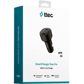 Resim Ttec Smartcharger Duo Pd 60w Araç Hızlı Şarj Aleti Usb-c+usb-c 1 Adet 