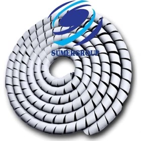 Resim SUMERGROUP Helezon Pano Kablo Toplama Spirali 8 Mm Rulo Gri 100 Mt 