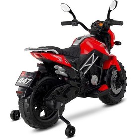 Resim Motocross Cross Akülü Motor Akülü Araba Yeni Seri Babyhope 447 12v Kırmızı 