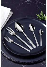 Resim Gökdil Asrin Gold Touch 60 Parça 18/10 1. Sınıf Çelik Çatal Kaşık Bıçak Seti Paslanmaz, Şık Ve Dayanıklı gümüş 