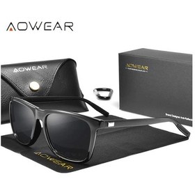 Resim Aowear Hd Polarize Gece Görüş Gözlüğü Kadınlar İçin Kare Sarı Gece Sürüş Aowear Black Altın 