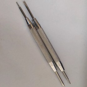 Resim 2 Adet Premium Metal Saat Kayışı Bağlantı Pimi İtici & Yay Çubuğu Çıkarıcı Araç Seti, Dayanıklı Çelik Pim ve V Çatal Ucu ile Kolay Saat Tamiri İçin 