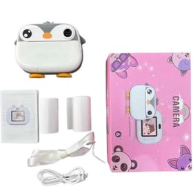 Resim motto ticaret Çocuklara Özel Şirin Tasarımlı Mini Fotoğraf Yazıcısı 3 Adet Rulo Hediyeli 