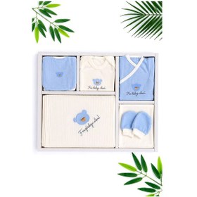Resim Sitilin Erkek Bebek Yenidoğan Müslin % 100 Pamuk Natural Müslin 10 Lu Lüks Hastane Çıkışı Hediyesi Stl7222 Beyaz 