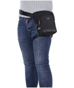 Resim Np294 Çok Gözlü Reflektörlü Moto Kurye Siyah Bel Ve Bacak Çantası Siyah 