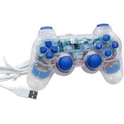 Resim FinDit UCOM-704 DOUBLE SHOCK ŞEFFAF JOYPAD OYUN KOLU 