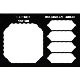 Resim Diyabet Ölçüm Takip Çizelgesi Defteri A Kalite Özel Tasarım 3 Aylık A5 Siyah-beyaz 