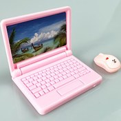 Resim 2 adet Minyatür Ev Aksesuarları - Pembe ve Beyaz ABS Plastik Bilgisayar Fare Modelleri ile Tropik Ada Sahnesi için Minyatür Dekor 