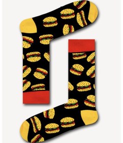 Resim Bidigago Hamburger Desenli Unisex Çorap Renkli 