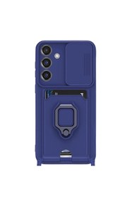 Resim artlab Art Galaxy S25 Plus Kılıf Zuma Kartvizitli Yüzüklü Silikon - Lacivert Lab 