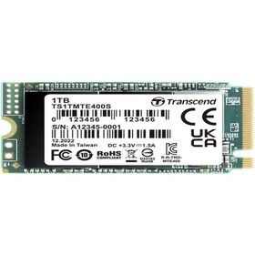 Resim transcend TS1TMTE400S 1 TB 2000/1700 MB/S PCIe Gen3x4 M.2 2242 NVMe SSD 