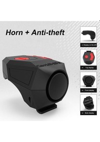 Resim Pazly Elektronik Bisiklet Kornası Zili Şarj Edilebilir Bisiklet Anti-hırsızlık Çan 120db Yüksek Sesli Korna Bisiklet Mtb Scooter Aksesuarları Siyah Siyah 