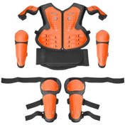 Resim Suntek Motosiklet Diz Dirsek Kol Omuz Koruma Pedi Ile Turuncu 