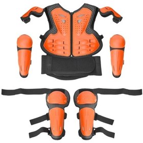 Resim Suntek Motosiklet Diz Dirsek Kol Omuz Koruma Pedi Ile Turuncu 