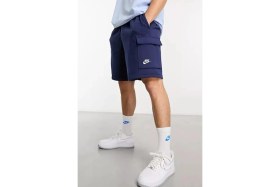 Resim Nike Sportswear Clup Fleece Erkek Lacivert Kargo Cepli Şort 
