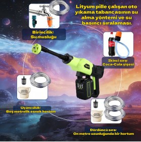 Resim okaoda 2026 YENİ XL775PLUS Musluğa bağlı çift pilli 775 motor, şarjyüksek basınçlı tabancası 