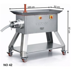 Resim Boğaziçi No 42 Paslanmaz Ayaklı Kıyma Makinesi Sinir Ayıklamalı 